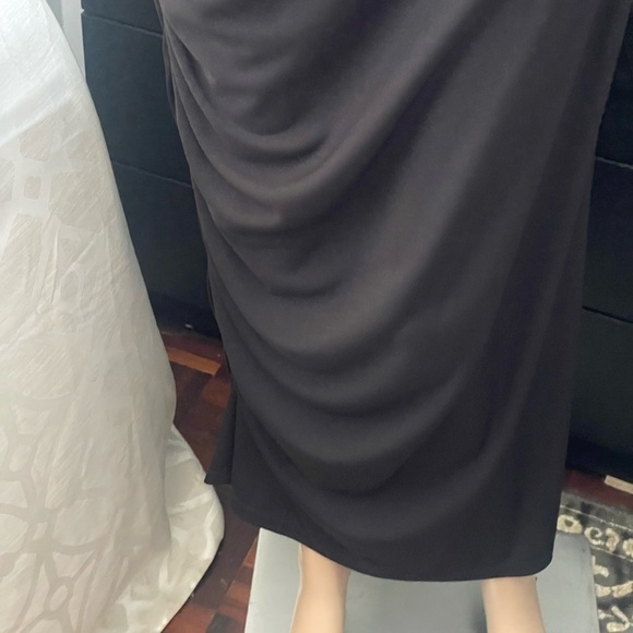 Zara Elegant Strapless Black Dress midi dress size extra large - Picture 8 of 12